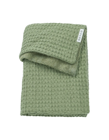 Meyco Κουβέρτα Waffle Teddy Olive Green 100x150cm  |  MEY-218.000.68.02