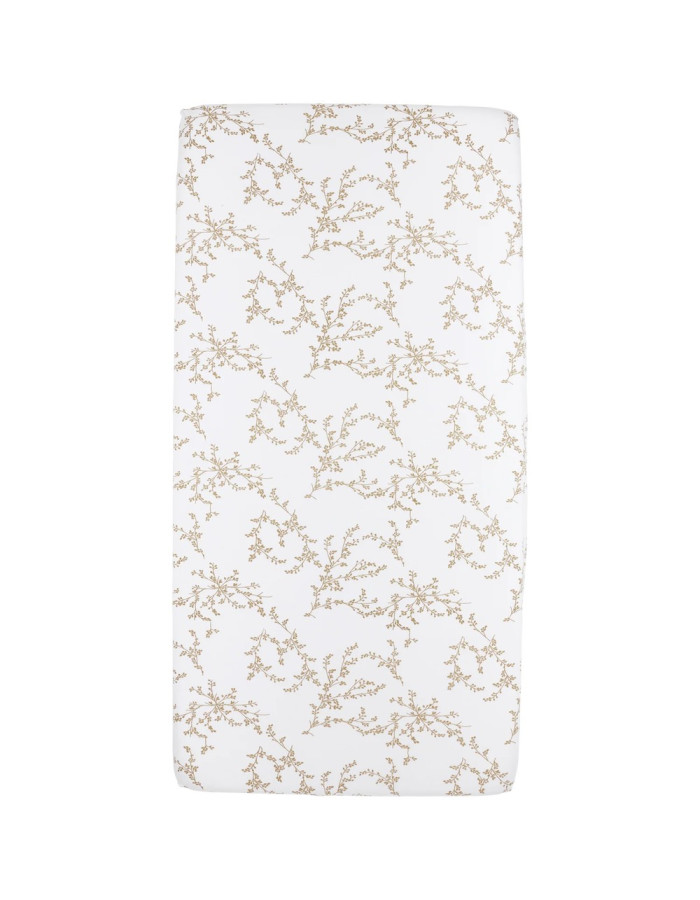 Meyco Σεντόνι με Λάστιχο Jersey Branches Sand 70×140/150cm  |  MEY-264.156.33.05A