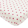 Meyco Σεντόνι με Λάστιχο Jersey Sweet Heart White/Red 70×140/150cm  |  MEY-264.225.69.05A