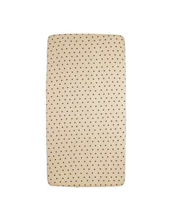 Meyco Σεντόνι με Λάστιχο Jersey Sweet Heart Soft Sand/Black 70×140/150cm  |  MEY-264.225.CT.05A