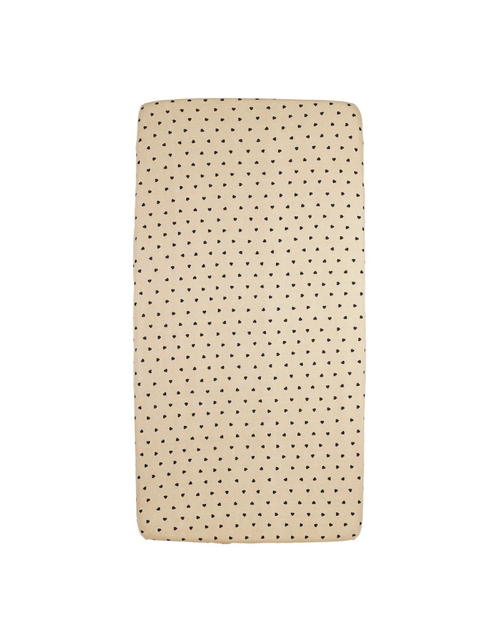 Meyco Σεντόνι με Λάστιχο Jersey Sweet Heart Soft Sand/Black 70×140/150cm | MEY-264.225.CT.05A Meyco Σεντόνι με Λάστιχο Jersey Sweet Heart Soft Sand/Black 70×140/150cm | MEY-264.225.CT.05A