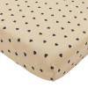 Meyco Σεντόνι με Λάστιχο Jersey Sweet Heart Soft Sand/Black 70×140/150cm | MEY-264.225.CT.05A Meyco Σεντόνι με Λάστιχο Jersey Sweet Heart Soft Sand/Black 70×140/150cm | MEY-264.225.CT.05A