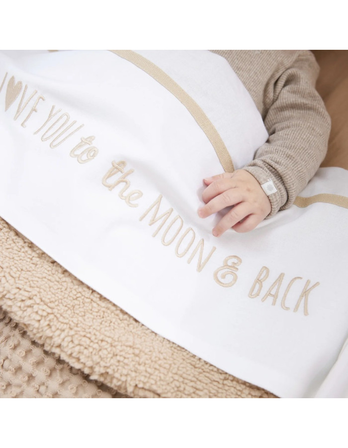Meyco Σεντόνι Love you to the moon & back Sand 100x150cm  |  MEY-164.148.33.02