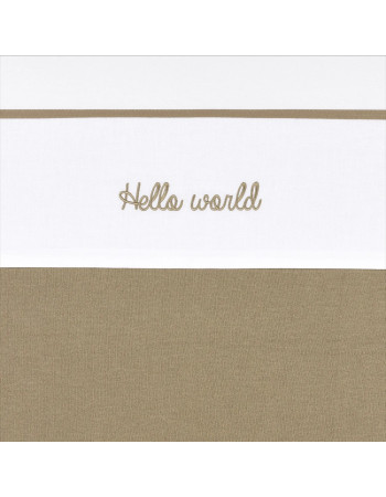 Meyco Σεντόνι Hello World Sand 100x150cm  |  MEY-414174