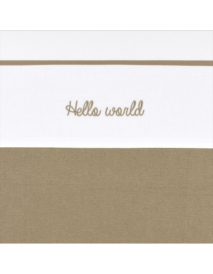 Meyco Σεντόνι Hello World Sand 100x150cm  |  MEY-414174
