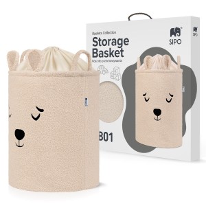 Sipo Children's Folding Laundry Basket made of Fabric Beige 1pcs