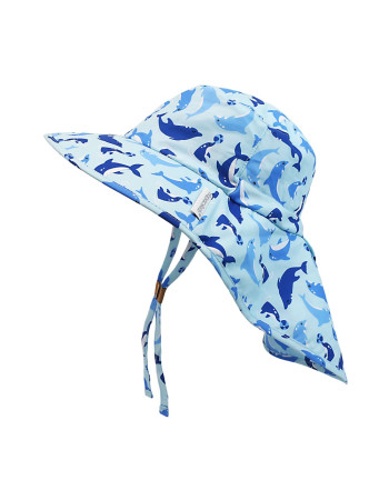 Flapjack Cape Sunhat UPF50 Dolphin/Jellyfish - SMALL 6 mo-2 yrs | FJKCH201S Flapjack Cape Sunhat UPF50 Dolphin/Jellyfish - SMALL 6 mo-2 yrs | FJKCH201S