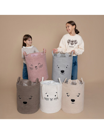 Sipo Children's Folding Laundry Basket made of Fabric Beige 1pcs