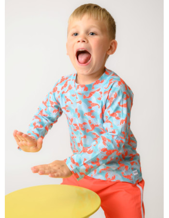 Σετ UV Μαγιώ Πάνα Bucket Καπέλο Μπλούζα Lobster - 12-24m  |  ZOO16023-12-24M