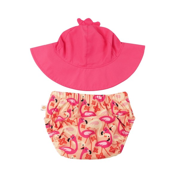 Σετ Μαγιό και Καπέλο UPF50  Franny the Flamingo - 12-24m