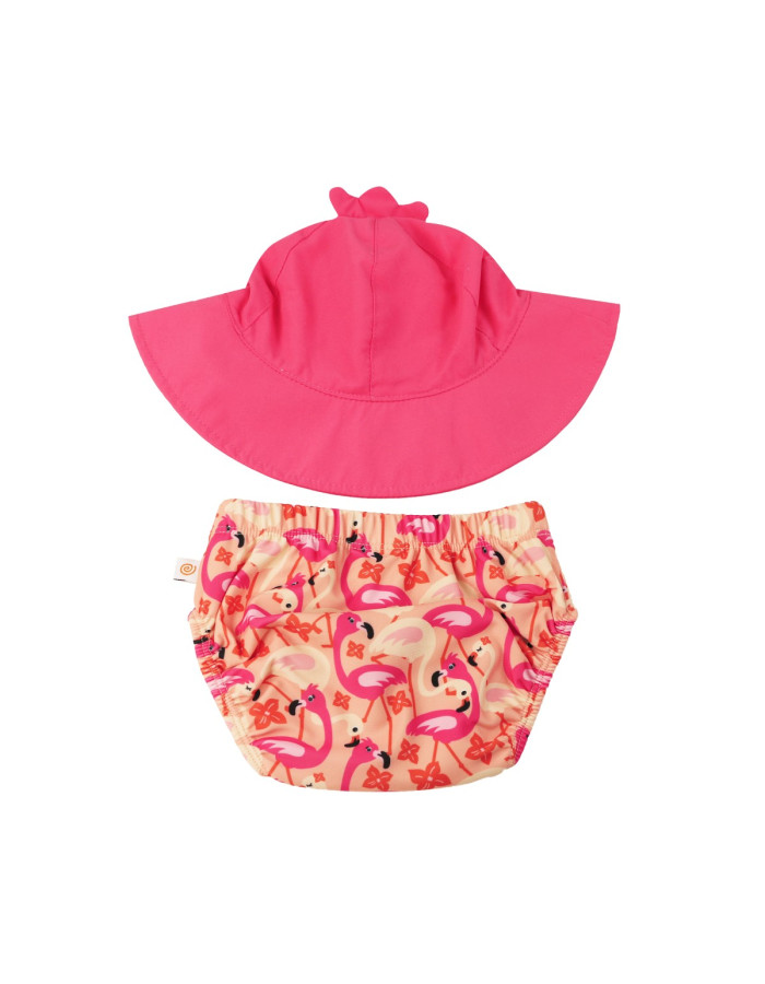 Σετ Μαγιό και Καπέλο UPF50  Franny the Flamingo