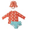 Σετ UV Μαγιώ Bucket Καπέλο Μπλούζα Seahorse - 12-24m