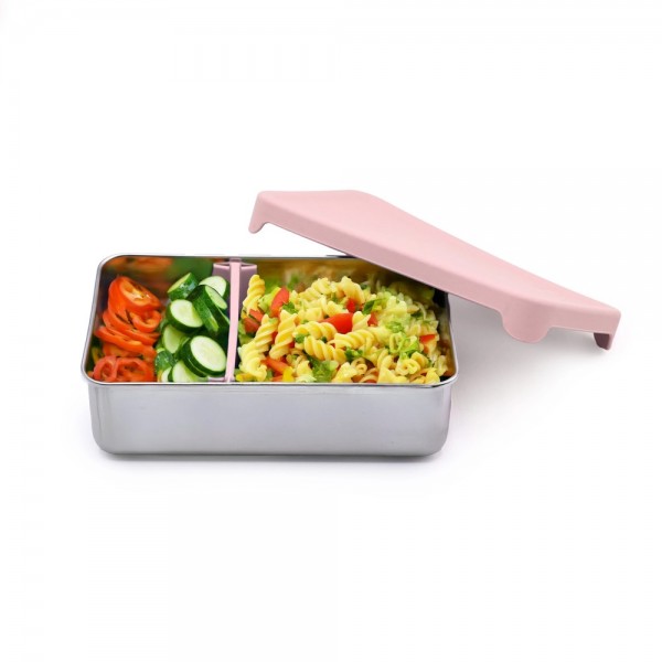 Melii – Stainless Steel Bento 2 θέσεων 740ml Ροζ