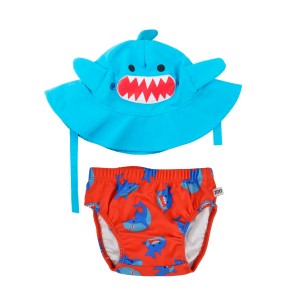 Σετ Μαγιό και Καπέλο UPF50  Sherman the Shark New 