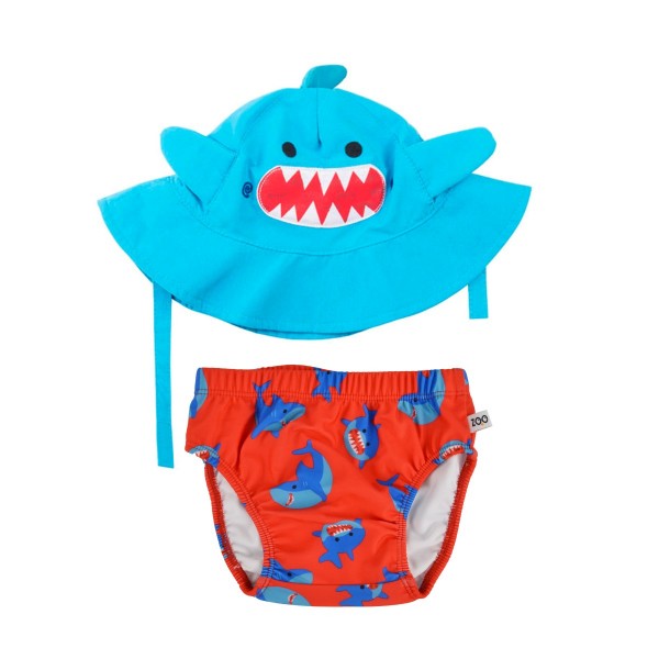 Σετ Μαγιό και Καπέλο UPF50  Sherman the Shark New - 12-24m