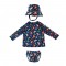 Σετ UV Μαγιώ Πάνα Bucket Καπέλο Μπλούζα Walrus - 12-24m