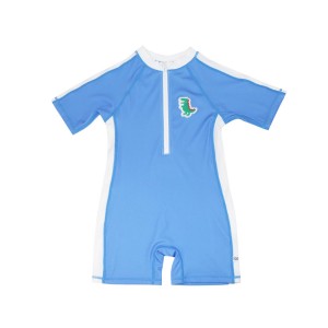 Zoocchini Κοντομάνικο Surf Suit με Στάμπα Dino/Med Blue - 12-24m