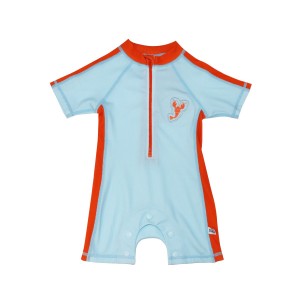 Zoocchini Κοντομάνικο Surf Suit με Στάμπα Lobster/Light Blue 