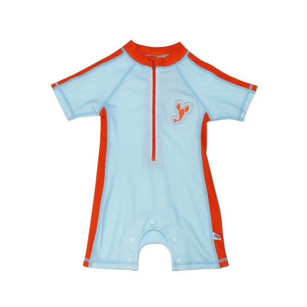 Zoocchini Κοντομάνικο Surf Suit με Στάμπα Lobster/Light Blue - 12-24m