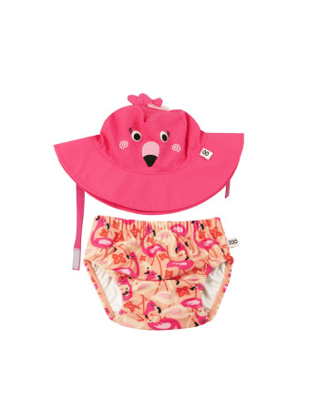 Σετ Μαγιό και Καπέλο UPF50  Franny the Flamingo 