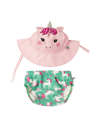 Σετ Μαγιό και Καπέλο UPF50  Unity the Unicorn - 6-12m  |  ZOO12023M