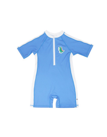 Zoocchini Κοντομάνικο Surf Suit με Στάμπα Dino/Med Blue - 12-24m