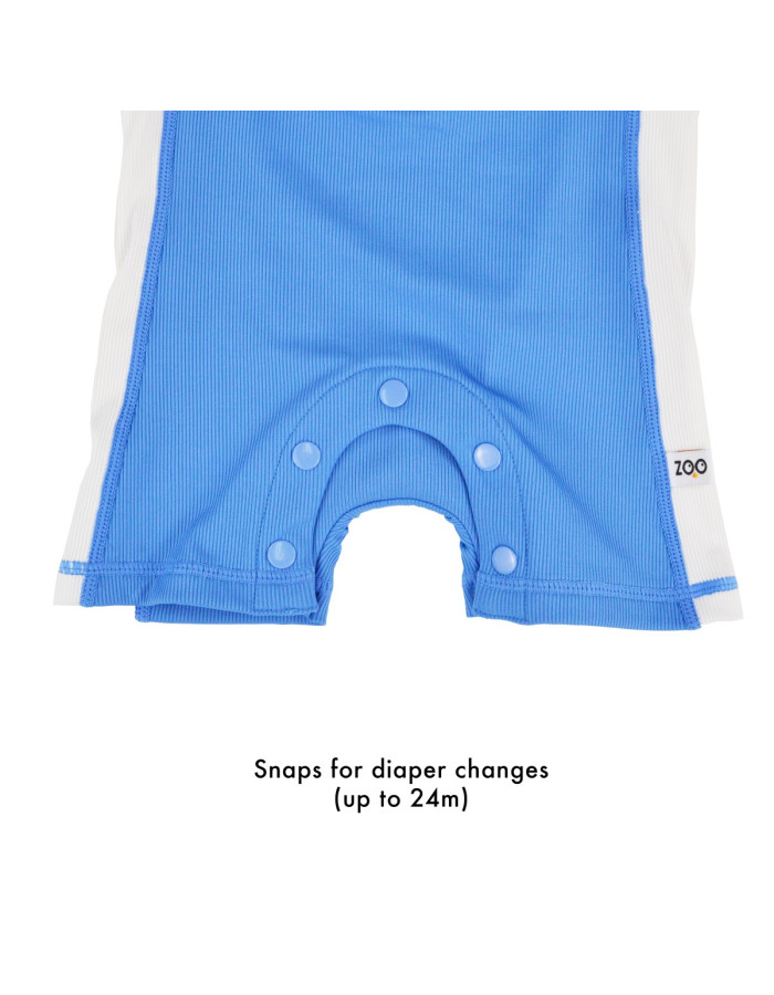 Zoocchini Κοντομάνικο Surf Suit με Στάμπα Dino/Med Blue - 12-24m