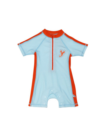 Zoocchini Κοντομάνικο Surf Suit με Στάμπα Lobster/Light Blue 