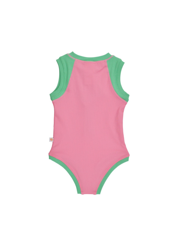 Zoocchini Ολόσωμο Μαγιώ με Στάμπα Cherry/Pink-Green