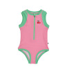 Zoocchini Ολόσωμο Μαγιώ με Στάμπα Cherry/Pink-Green