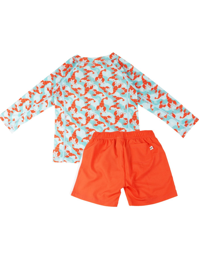 Zoocchini Σετ UV Μαγιώ Σορτς και Μπλούζα Logan the Lobster Zoocchini Σετ UV Μαγιώ Σορτς και Μπλούζα Logan the Lobster