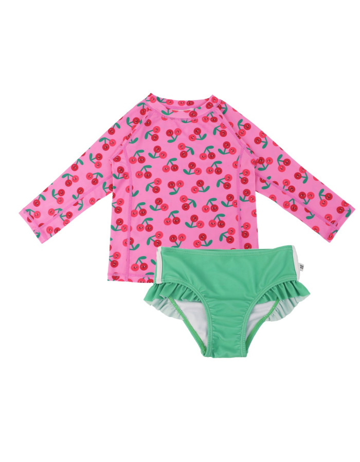 Zoocchini Σετ UV Μαγιώ και Μπλούζα Cherry