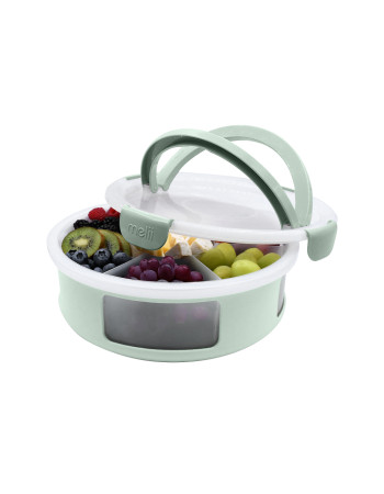 Melii – Στρογγυλό Snackle Box με Χωρίσματα Sage  |  MEL26320