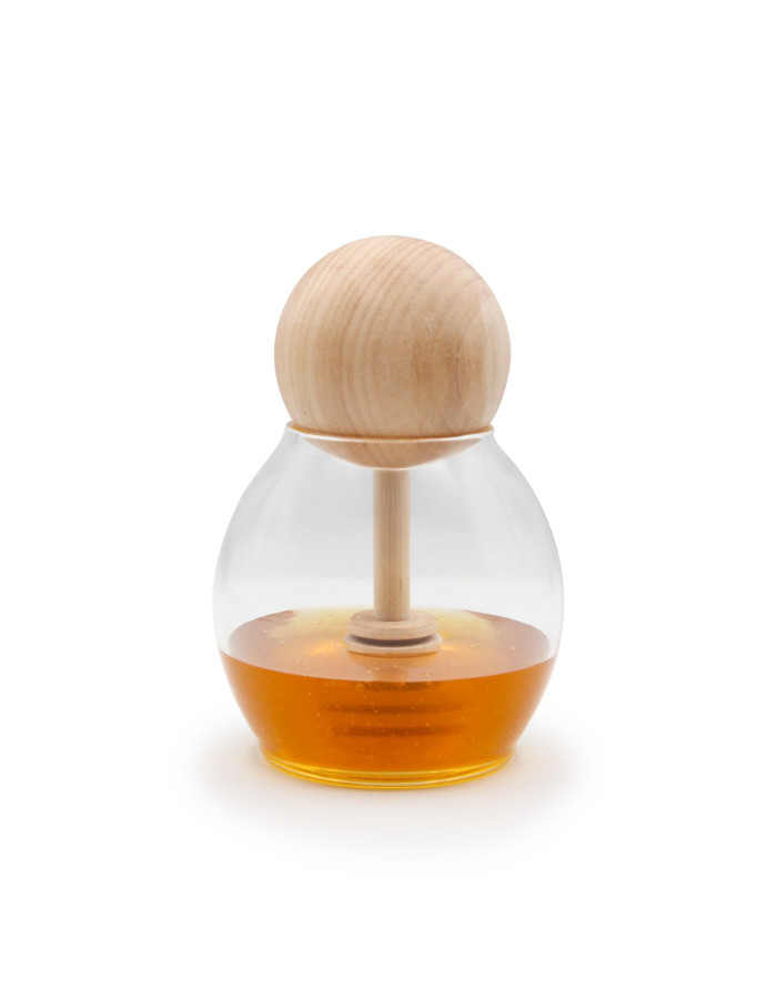 Melii – Γυάλινο Δοχείο για Μέλι Light Wood | MEL28200 Melii – Γυάλινο Δοχείο για Μέλι Light Wood | MEL28200