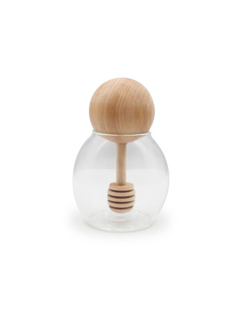 Melii – Γυάλινο Δοχείο για Μέλι Light Wood  |  MEL28200