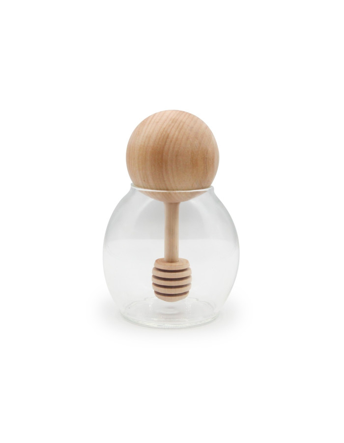 Melii – Γυάλινο Δοχείο για Μέλι Light Wood | MEL28200 Melii – Γυάλινο Δοχείο για Μέλι Light Wood | MEL28200