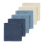 Meyco Πετσετάκια Λαβέτες Πακέτο των 6 Natural/jeans blue/indigo (30x30cm)  |  MEY-167.000.CW.02E