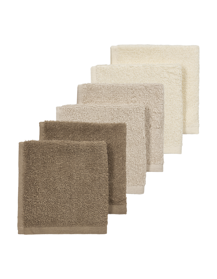 Meyco Πετσετάκια Λαβέτες Πακέτο των 6 Natural/Soft Sand/Taupe (30x30cm) | MEY-167.000.DB.02E Meyco Πετσετάκια Λαβέτες Πακέτο των 6 Natural/Soft Sand/Taupe (30x30cm) | MEY-167.000.DB.02E
