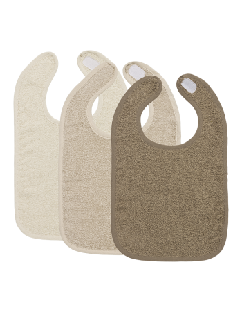 Meyco Σετ 3 Σαλιάρες  Natural/Soft Sand/Taupe  |  MEY-240.000.DB.02C