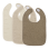 Meyco Σετ 3 Σαλιάρες  Natural/Soft Sand/Taupe  |  MEY-240.000.DB.02C