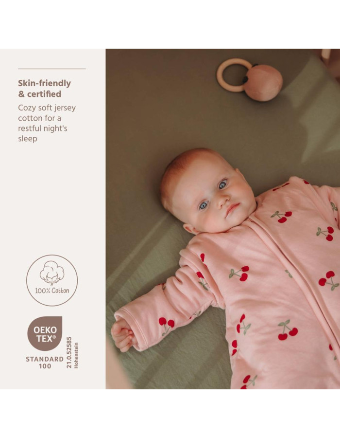 Meyco Υπνόσακος Cherry Soft Rose με αποσπώμενα μανίκια (O-5ετών) - 90cm  |  MEY-326.264.73.02