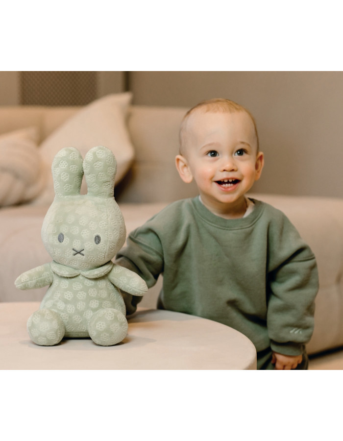 Λούτρινο Από Βελουτέ Ύφασμα 30cm Πράσινο Miffy Flowers | 47-3896