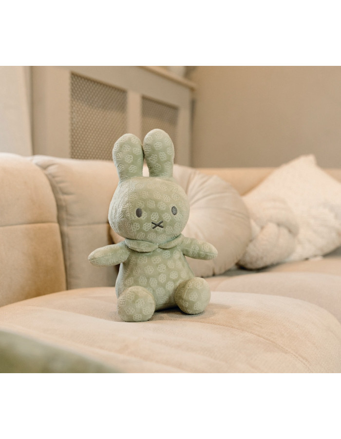 Λούτρινο Από Βελουτέ Ύφασμα 30cm Πράσινο Miffy Flowers | 47-3896