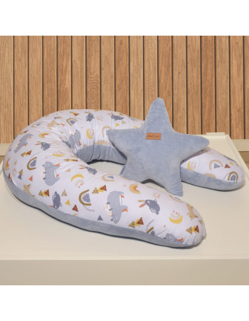 Μαξιλάρι Θηλασμού Διπλής Όψης Design 411 Γαλάζιο Oliver Baby | 46-6719/411