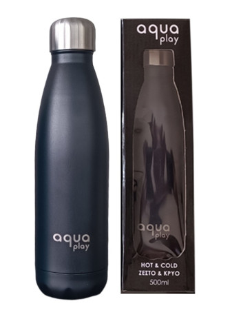 Μπουκάλι Θερμός 500 ml AquaPlay Μαύρο | 64-03