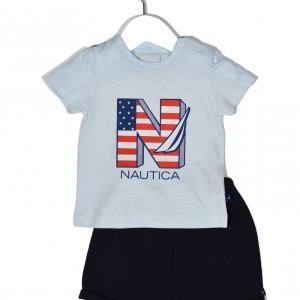 Design 11 Σετ T-Shirt & Shorts Jersey Light Blue / Navy 68cm 3-6 μηνών | 49-2021-68/11