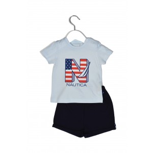Design 11 Σετ T-Shirt & Shorts Jersey Light Blue / Navy 68cm 3-6 μηνών | 49-2021-68/11