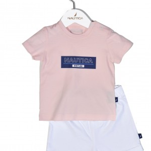 Design 12 Σετ T-Shirt & Shorts Jersey Pink/White 74cm 6-9 μηνών | 49-2021-74/12