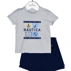Design 15 Σετ T-Shirt & Shorts Jersey Grey/Navy 68cm 3-6 μηνών | 49-2021-68/15