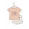Design 16 Σετ T-Shirt & Shorts Jersey Salmon/Ecru 74cm 6-9 μηνών | 49-2021-74/16